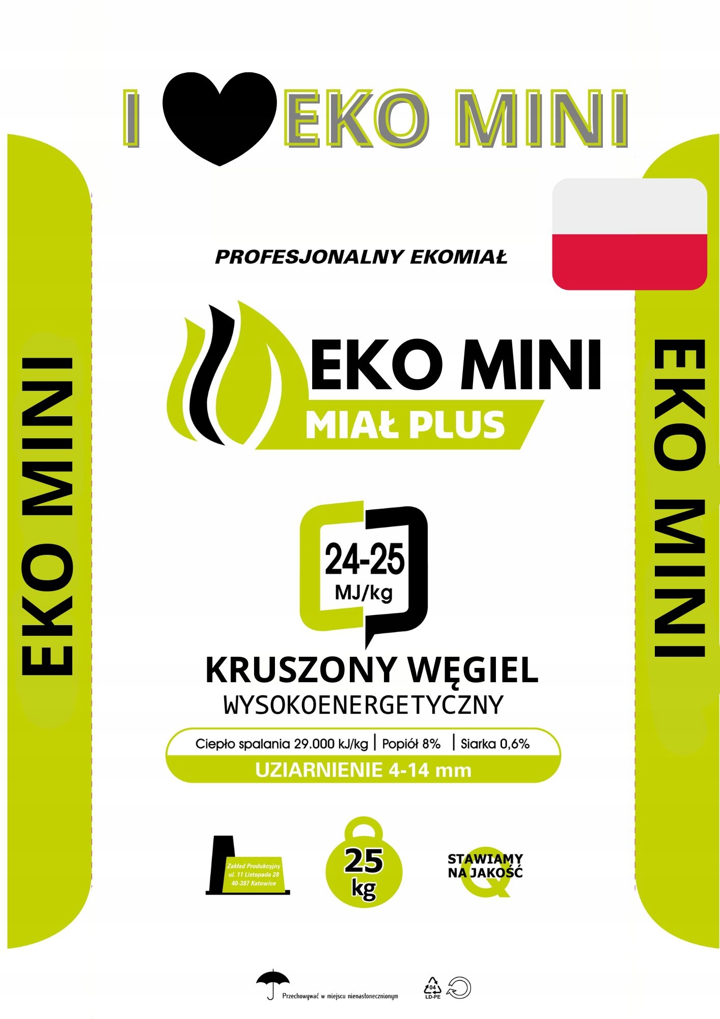 Vrecované uhlie EKOGROSZEK MINI POLSKI 24-25 MJ/kg 1000 kg LUX COAL